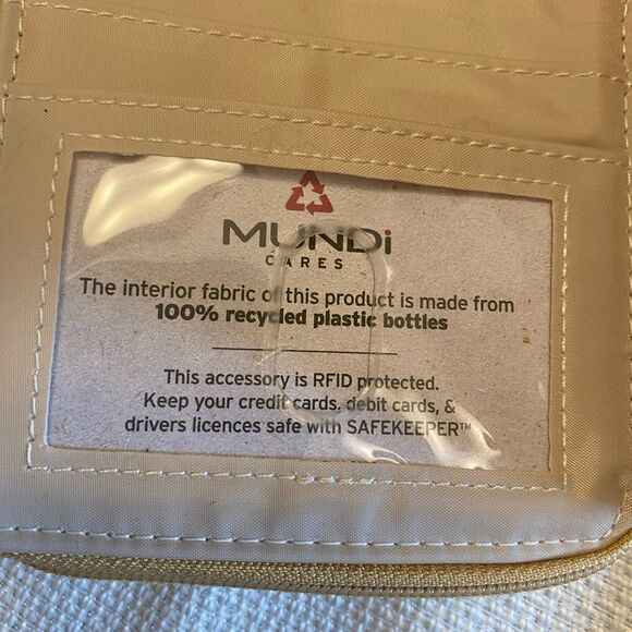 NEW Mundi 100 percent recycled  RFID protected envelope wallet checkbook - Picture 3 of 7